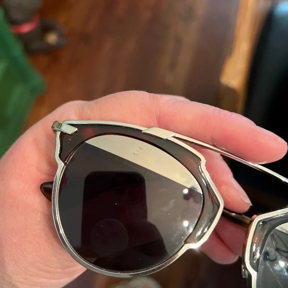 DIOR SO REAL Women’s Split Lens Mirrored Sunglasses 48mm Aviator luxury tortoise - Picture 16 of 16